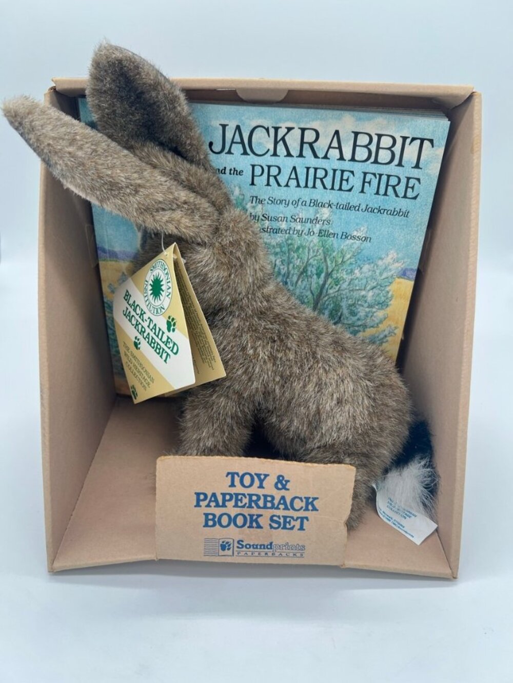 Smithsonian Wild Heritage Jackrabbit Plush & Book Set New